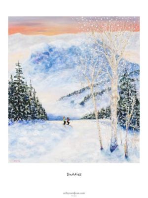 A pair of skiers at Steamboat Ski Area