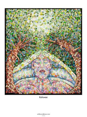 woman forest bathing print