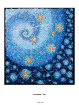 Colorful Southern Cross constellation print