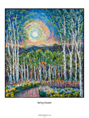 spring sunset print