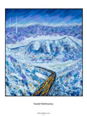 Mountain traffic lights print