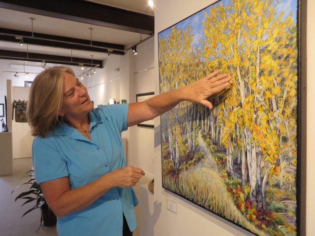 Carol Jean talks explains the idea behind her paintings